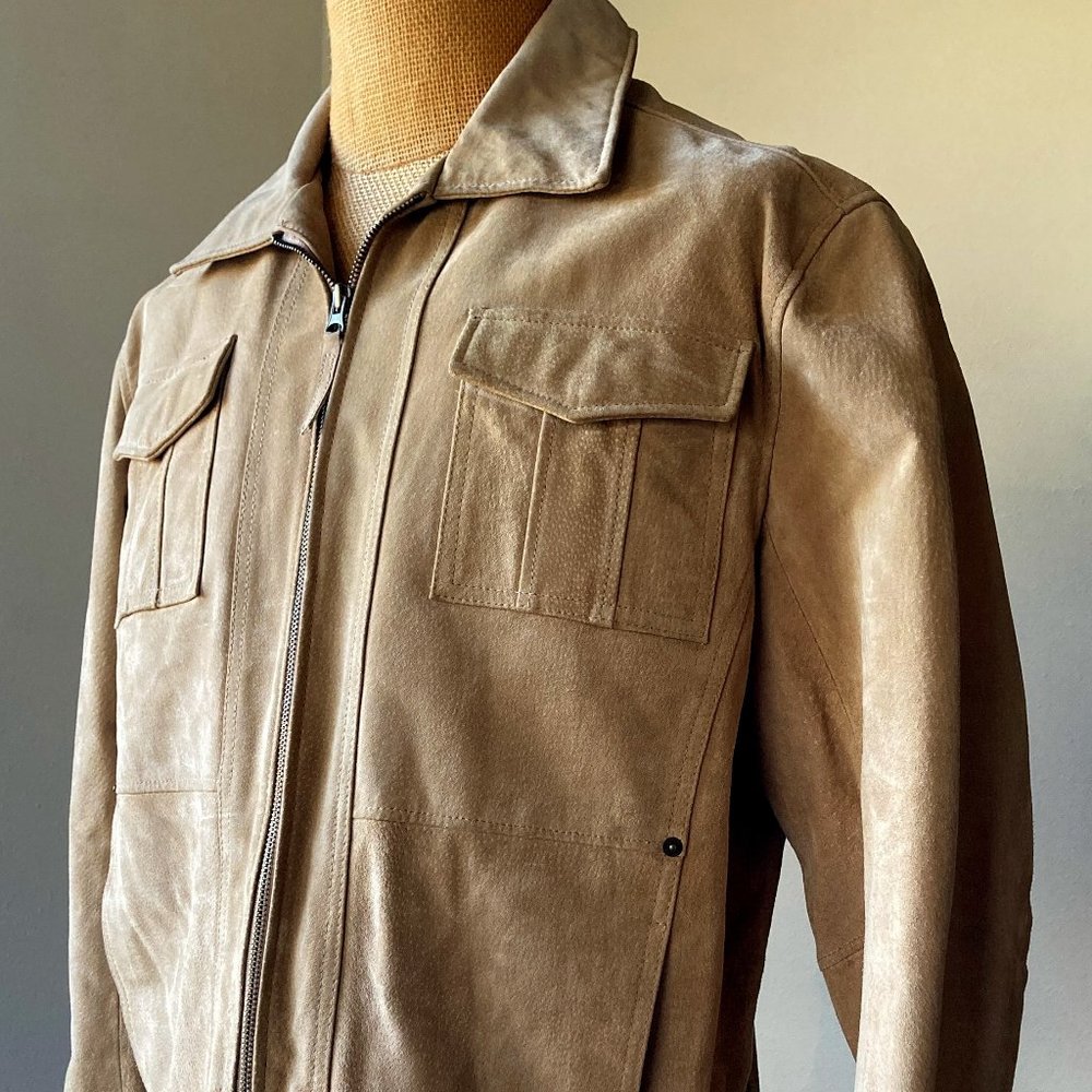 WE mens Jacket XL Real pigskin Leather Authentic